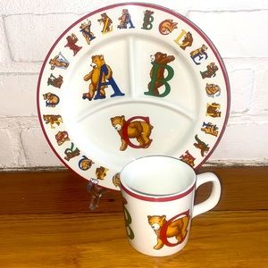 TIFFANY & Co. Vintage Alphabet Bears Child’s Plate